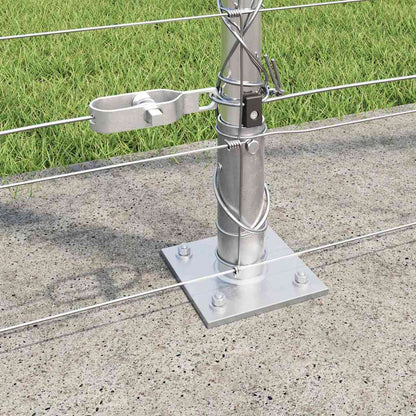 vidaXL Welded Wire Fence with Concrete Base 50 x 1.6 m Silver Mesh 4