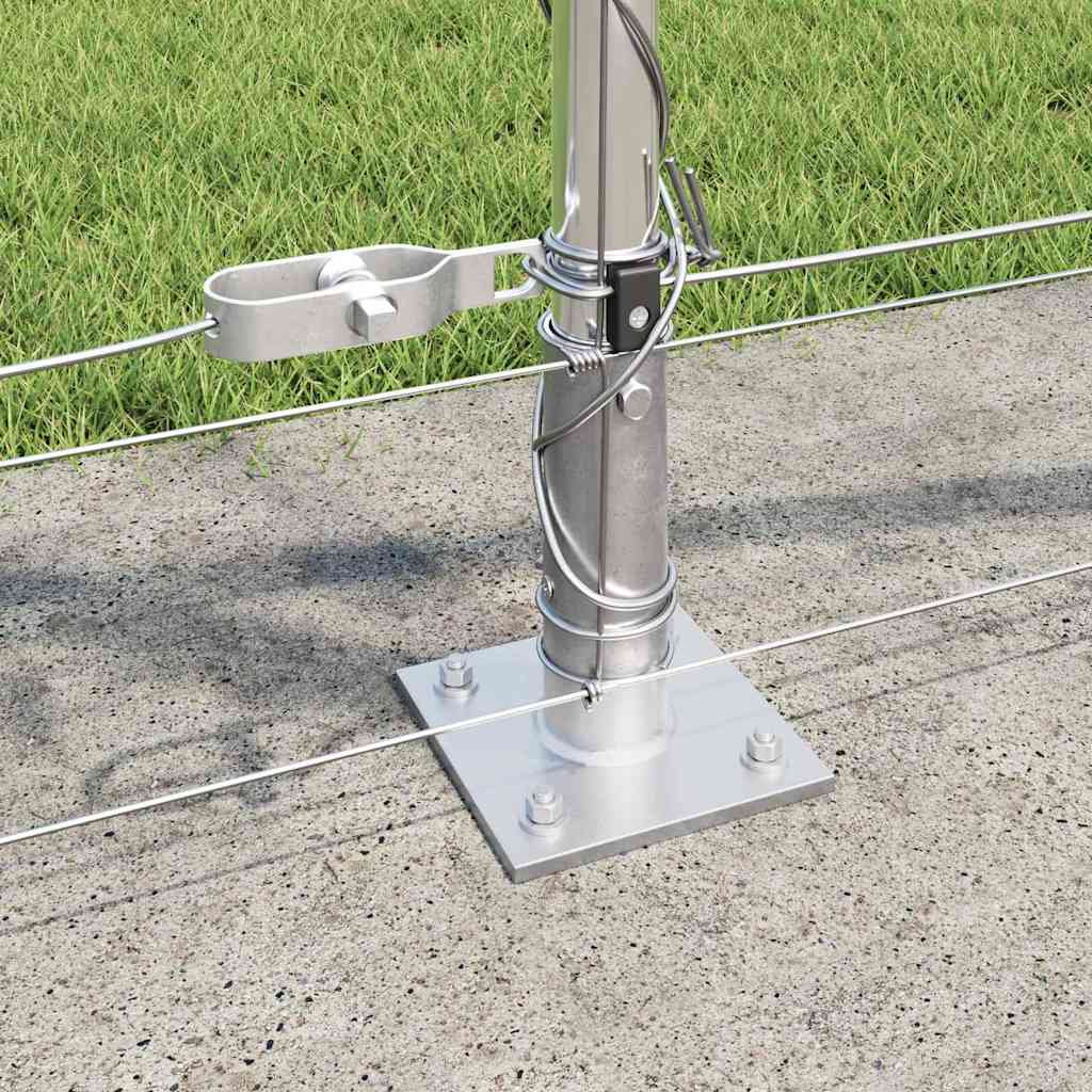 vidaXL Welded Wire Fence with Concrete Base 100 x 0.8 m Silver Mesh 4