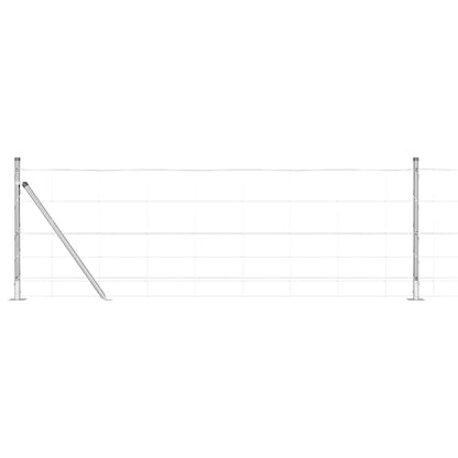 vidaXL Welded Wire Fence with Concrete Base 100 x 0.8 m Silver Mesh 2