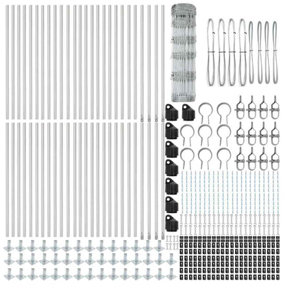vidaXL Welded Wire Fence with Concrete Base 100 x 0.8 m Silver Mesh 6