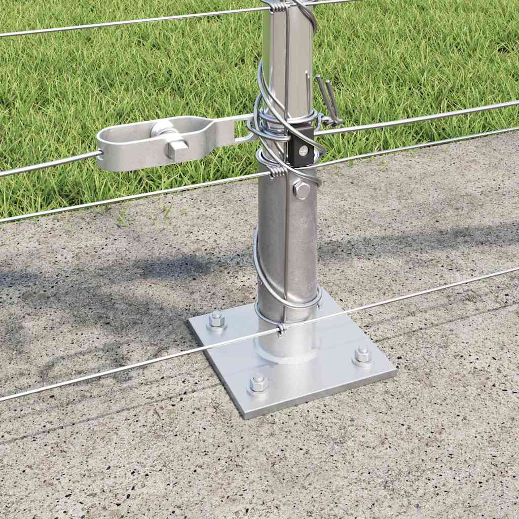 vidaXL Welded Wire Fence with Concrete Base 100 x 0.8 m Silver Mesh 4