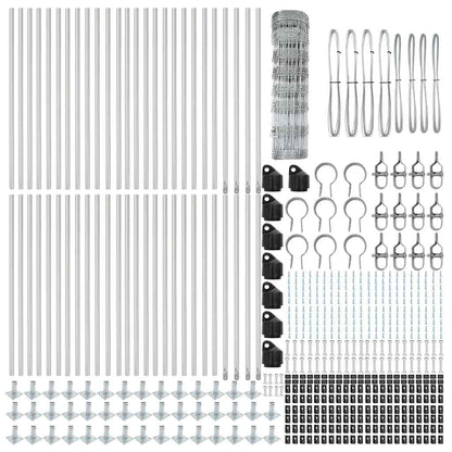 vidaXL Welded Wire Fence with Concrete Base 100 x 0.8 m Silver Mesh 6