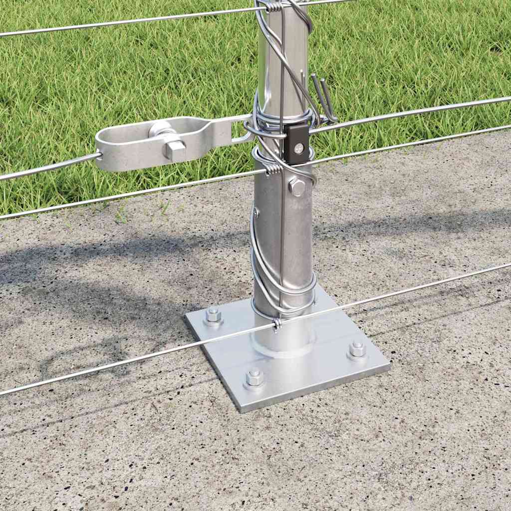 vidaXL Welded Wire Fence with Concrete Base 100 x 1 m Galvanised Steel 4