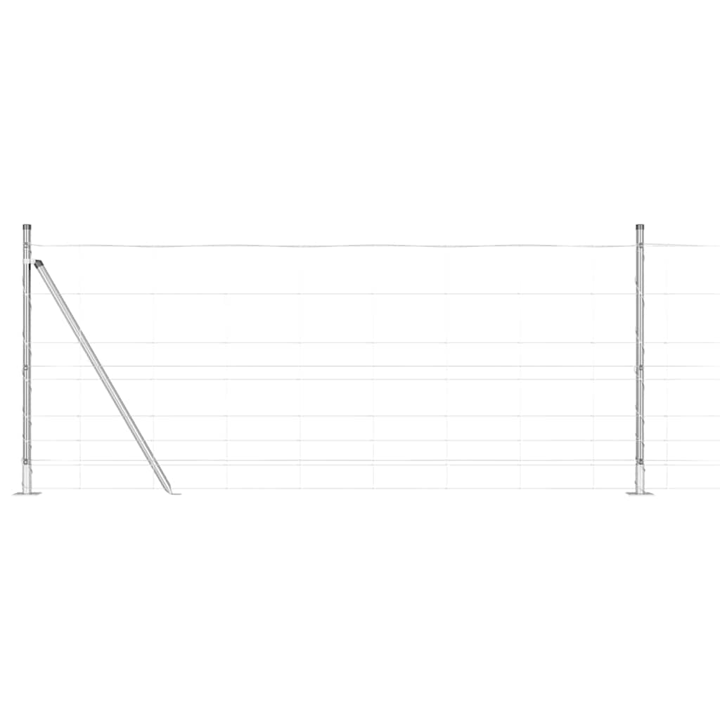 vidaXL Welded Wire Fence with Concrete Base 100 x 1 m Galvanised Steel 2