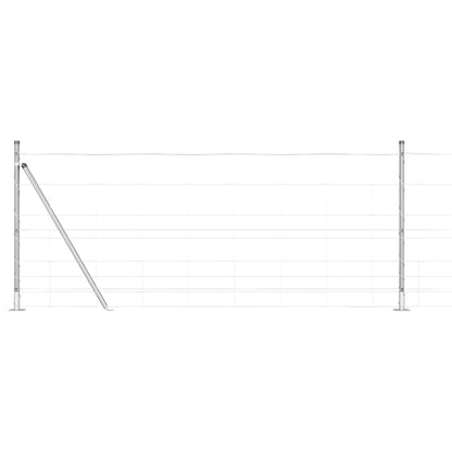 vidaXL Welded Wire Fence with Concrete Base 100 x 1 m Galvanised Steel 2