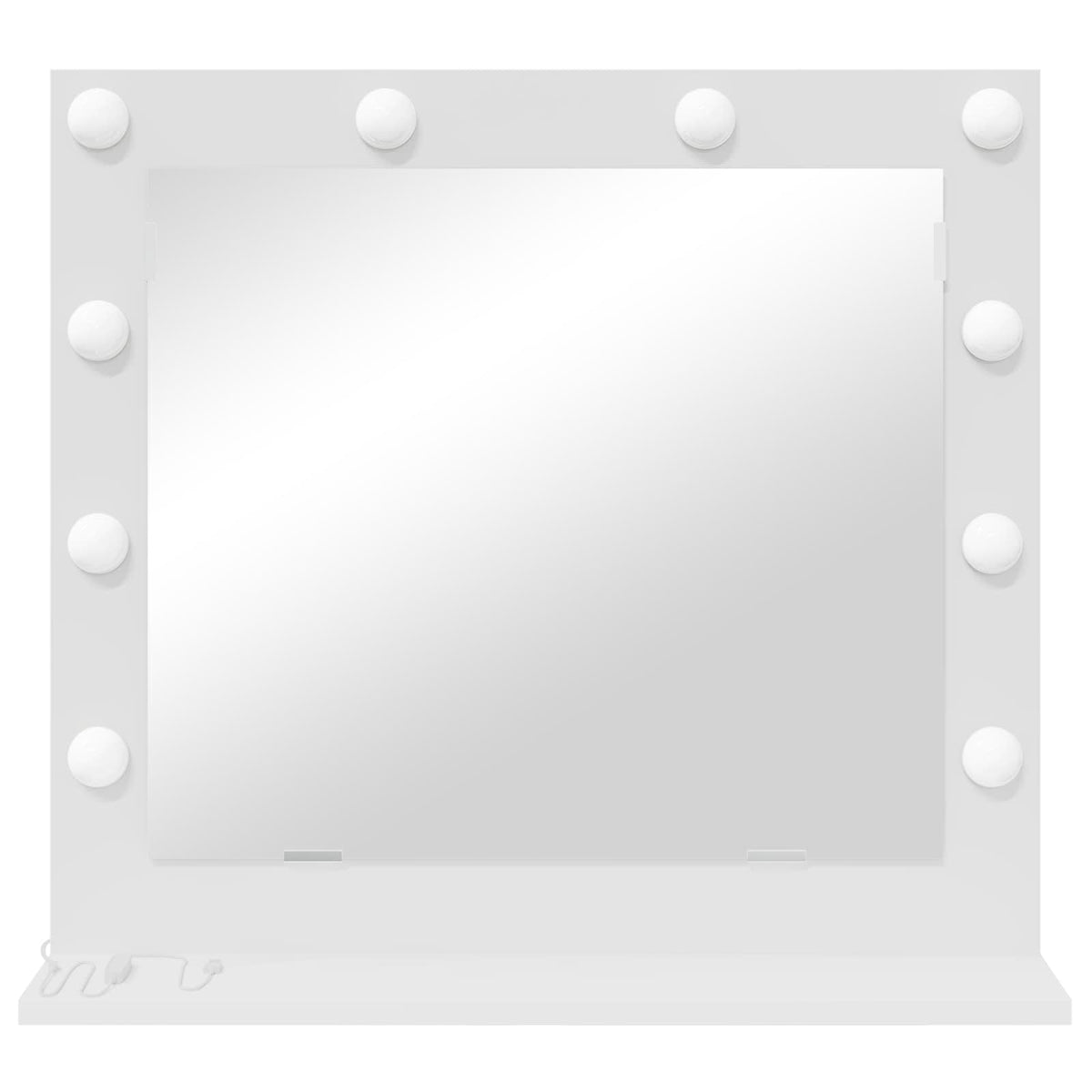 Vanity Mirror 60 x 55 x 18 cm Rectangular White