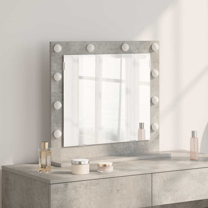Vanity Mirror 60 x 55 x 18 cm Rectangular Concrete grey
