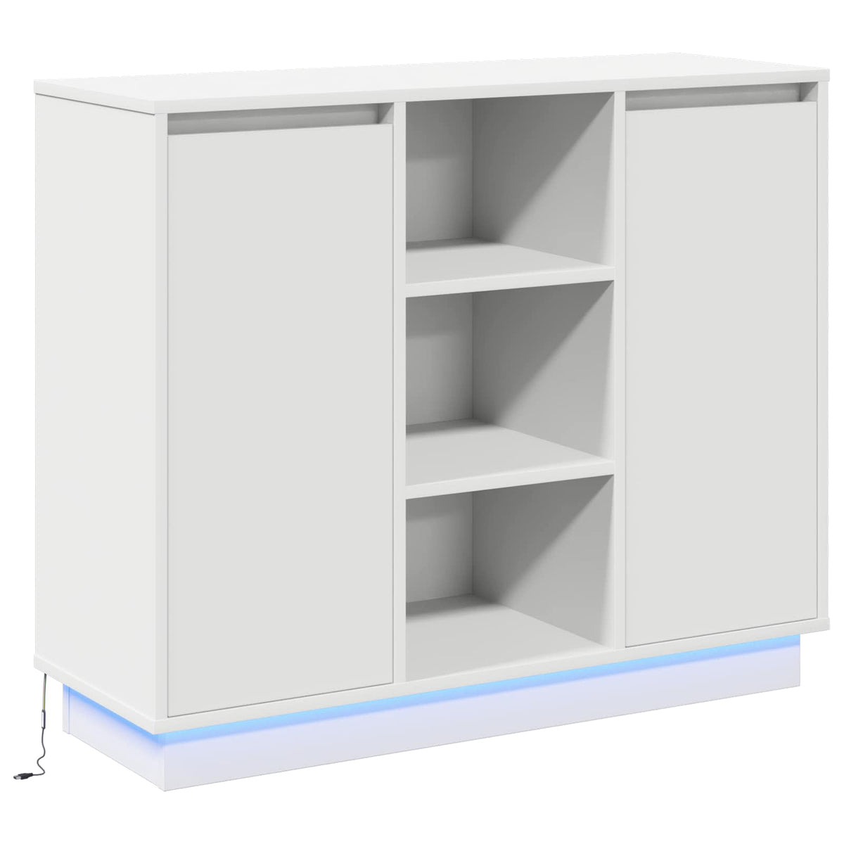 LED Sideboard 90 x 32 x 75 cm Engineered Wood White