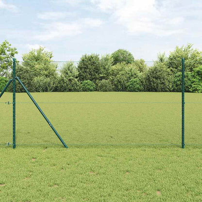 vidaXL Hexagonal Fence Ground Fix 50 x 1.4 m PVC-Coated Steel Green 1