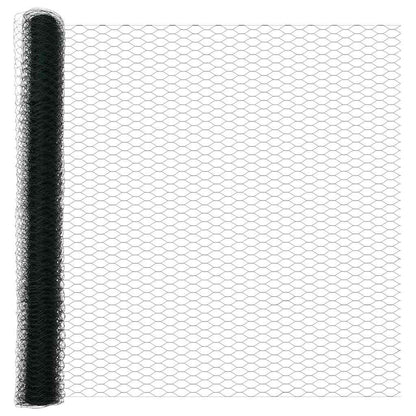vidaXL Hexagonal Fence Ground Fix 50 x 1.5 m PVC-Coated Steel Green 6