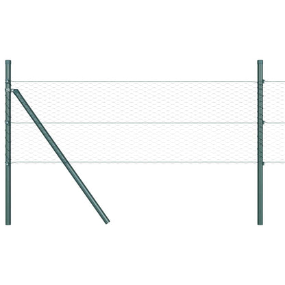 Hexagonal Fence Ground Fix 100 x 1 m PVC-Coated Steel Length 100 m Green Mesh size 25 mm mesh 0.8 m