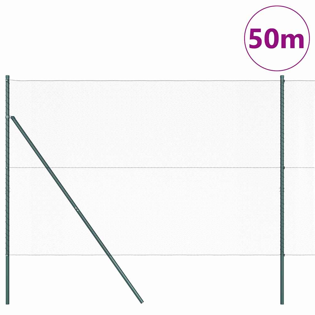 vidaXL Hexagonal Fence Ground Fix 50 x 1.5 m PVC-Coated Steel Grey 3