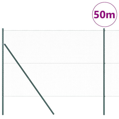 vidaXL Hexagonal Fence Ground Fix 50 x 1.5 m PVC-Coated Steel Grey 3