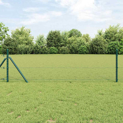 vidaXL Hexagonal Fence Ground Fix 100 x 0.8 m PVC-Coated Steel Grey 1