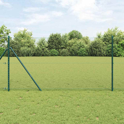 vidaXL Hexagonal Fence Ground Fix 100 x 1 m PVC-Coated Steel Grey Mesh 1