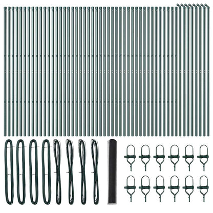 vidaXL Hexagonal Fence Ground Fix 100 x 1 m PVC-Coated Steel Grey Mesh 2