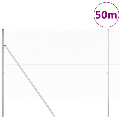vidaXL Hexagonal Fence Ground Fix 50 x 1.5 m Galvanised Steel Silver 3