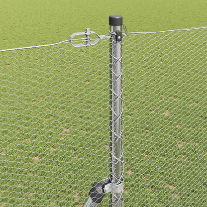 vidaXL Hexagonal Fence Ground Fix 50 x 1.6 m Galvanised Steel Silver 4