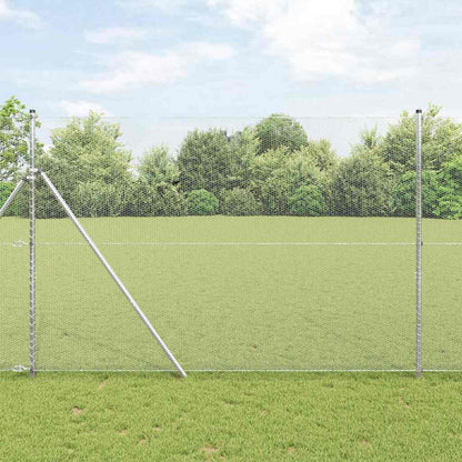 vidaXL Hexagonal Fence Ground Fix 50 x 1.6 m Galvanised Steel Silver 1