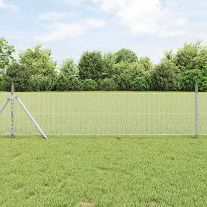 vidaXL Hexagonal Fence Ground Fix 100 x 0.6 m Galvanised Steel Silver 1