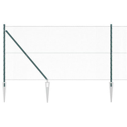 vidaXL Hexagonal Fence with Post 50 x 1.2 m PVC-Coated Steel Green 2