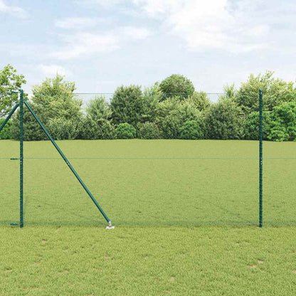 Hexagonal Fence with Post 50 x 0.4 m PVC-Coated Steel Length 50 m Green Mesh size 13 mm mesh 1.5 m