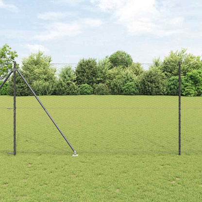 Hexagonal Fence with Post 50 x 1 m PVC-Coated Steel Mesh Length 50 m Grey Mesh size 36 mm mesh 1.5 m