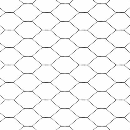 vidaXL Hexagonal Fence with Post 100 x 0.4 m PVC-Coated Steel Grey 5