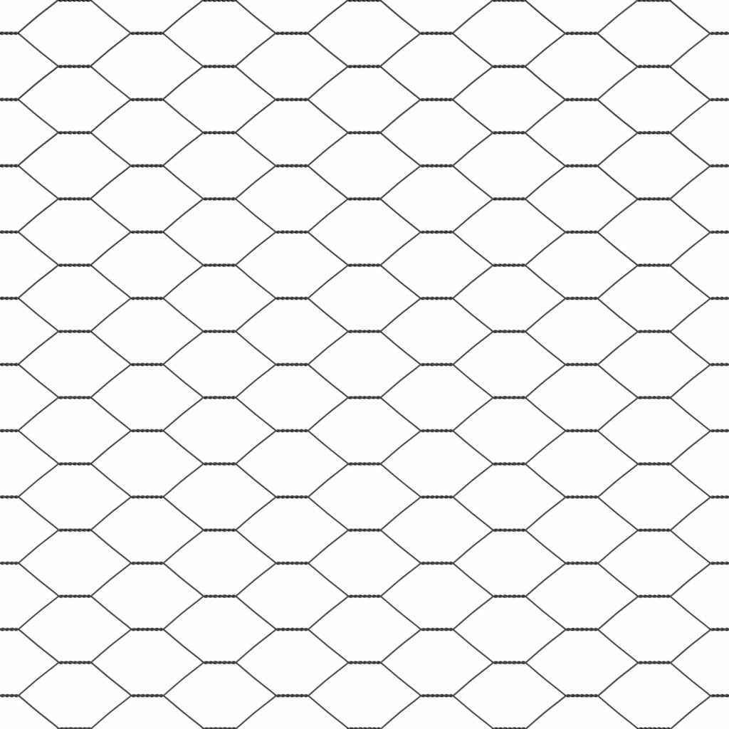 vidaXL Hexagonal Fence with Post 100 x 0.5 m PVC-Coated Steel Grey 6