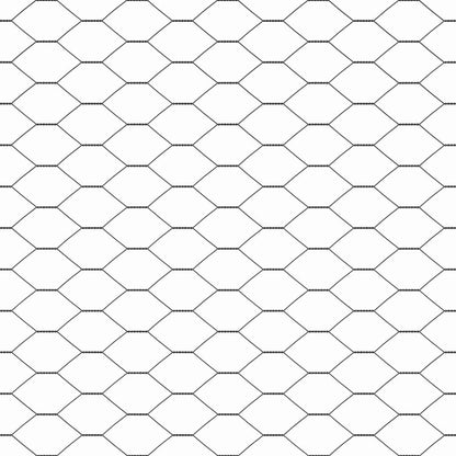 vidaXL Hexagonal Fence with Post 100 x 0.5 m PVC-Coated Steel Grey 6