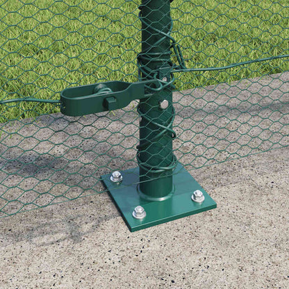 vidaXL Hexagonal Fence with Concrete Base 50 x 1.5 m PVC-Coated Steel 4