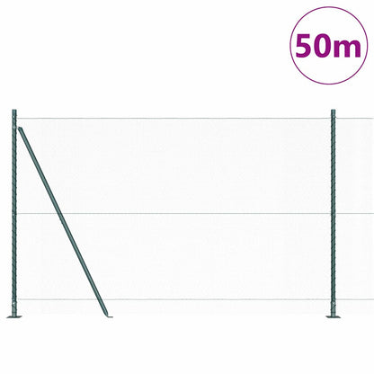 vidaXL Hexagonal Fence with Concrete Base 50 x 1.5 m PVC-Coated Steel 3