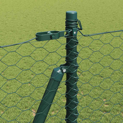 vidaXL Hexagonal Fence with Concrete Base 50 x 1.6 m PVC-Coated Steel 5
