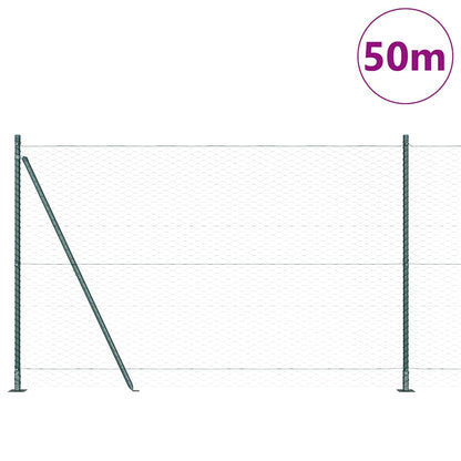 vidaXL Hexagonal Fence with Concrete Base 50 x 1.6 m PVC-Coated Steel 3