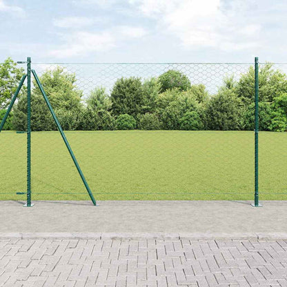 vidaXL Hexagonal Fence with Concrete Base 50 x 1.6 m PVC-Coated Steel 1