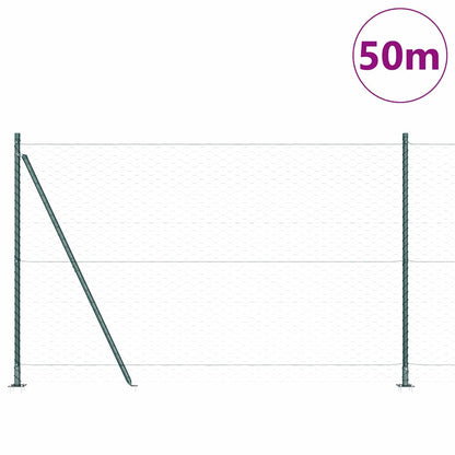 vidaXL Hexagonal Fence with Concrete Base 50 x 1.6 m PVC-Coated Steel 3