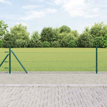 vidaXL Hexagonal Fence with Concrete Base 100 x 0.5 m PVC-Coated Steel 1