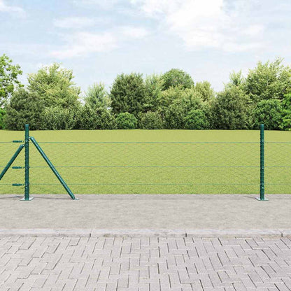 vidaXL Hexagonal Fence with Concrete Base 100 x 0.5 m PVC-Coated Steel 1