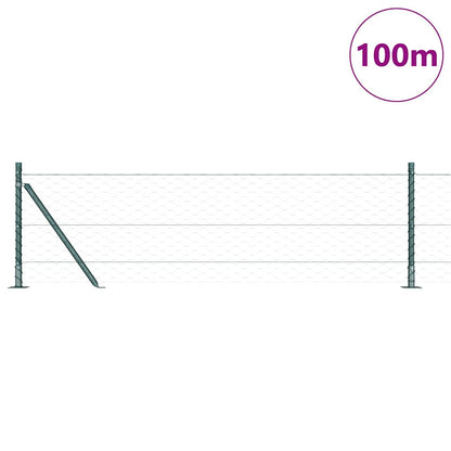 vidaXL Hexagonal Fence with Concrete Base 100 x 0.6 m PVC-Coated Steel 3