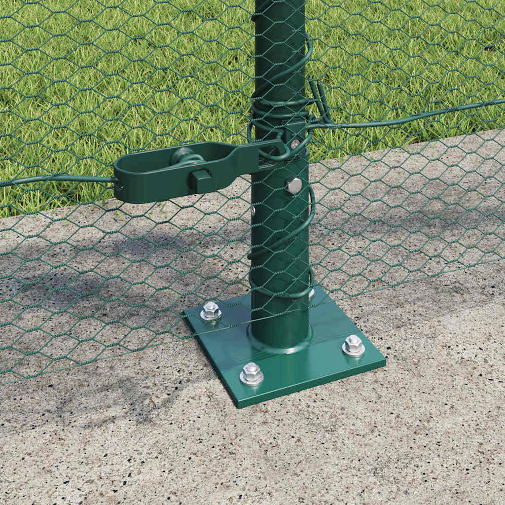 vidaXL Hexagonal Fence with Concrete Base 100 x 0.8 m PVC-Coated Steel 4