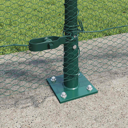 vidaXL Hexagonal Fence with Concrete Base 100 x 0.8 m PVC-Coated Steel 4