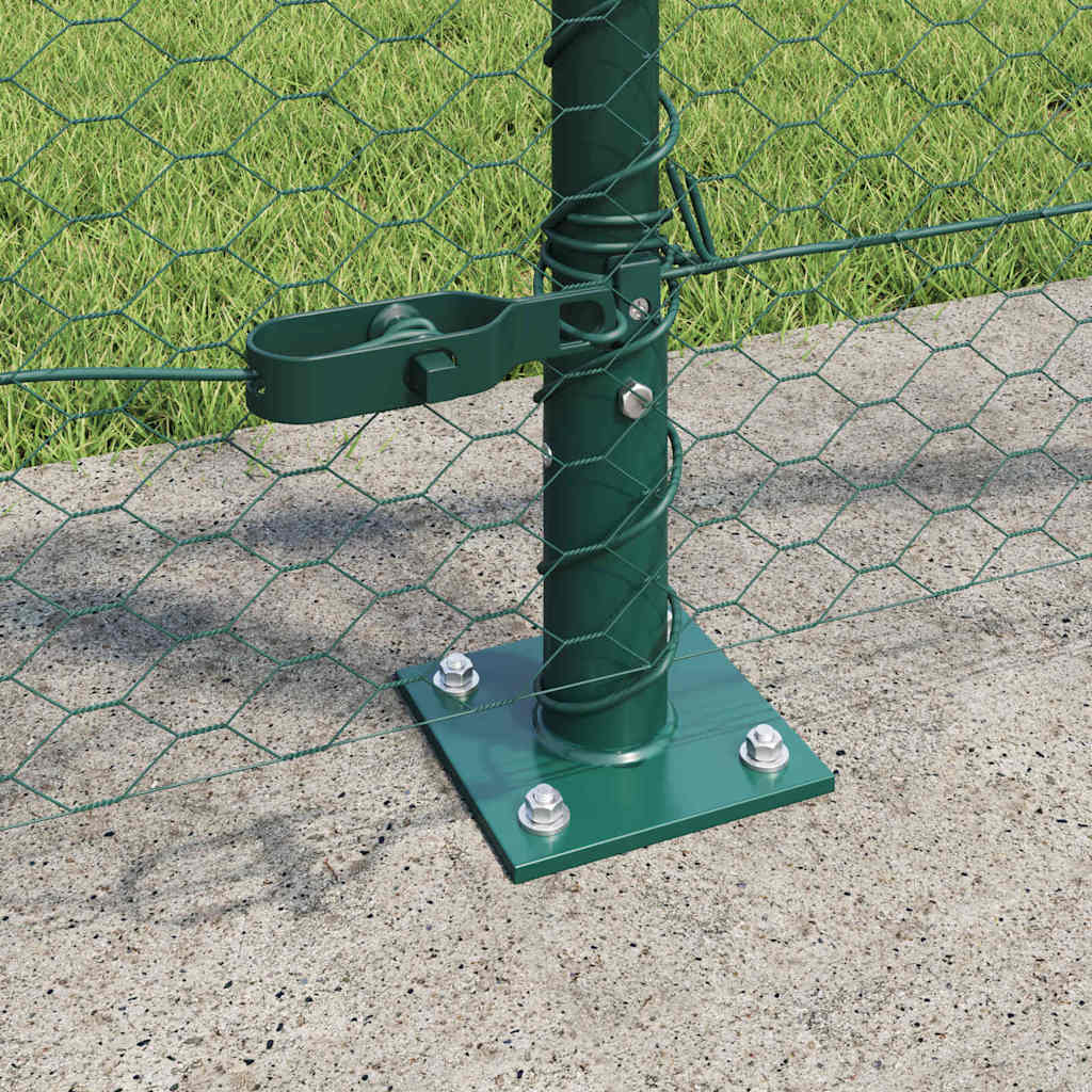 vidaXL Hexagonal Fence with Concrete Base 100 x 0.8 m PVC-Coated Steel 4