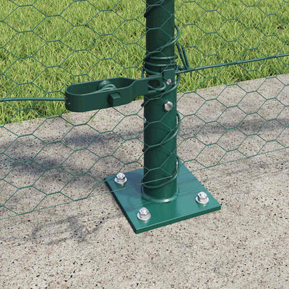 vidaXL Hexagonal Fence with Concrete Base 100 x 0.8 m PVC-Coated Steel 4