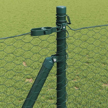 vidaXL Hexagonal Fence with Concrete Base 100 x 0.8 m PVC-Coated Steel 5