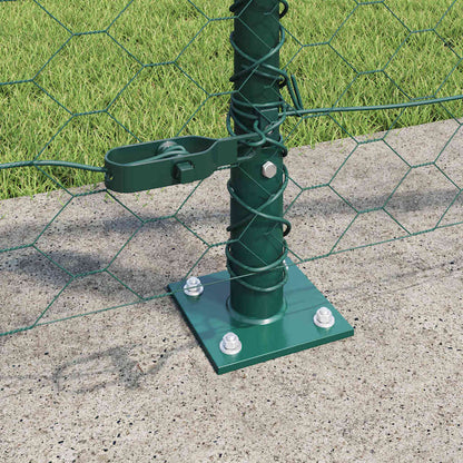 vidaXL Hexagonal Fence with Concrete Base 100 x 0.8 m PVC-Coated Steel 4
