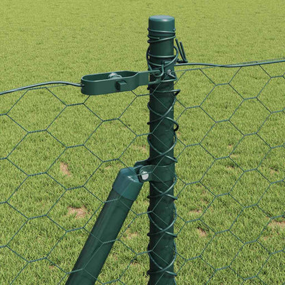 vidaXL Hexagonal Fence with Concrete Base 100 x 0.8 m PVC-Coated Steel 5