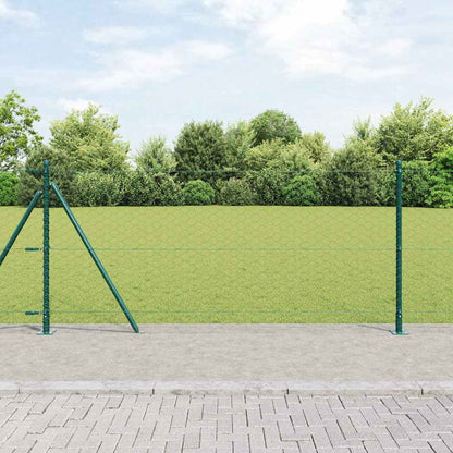 vidaXL Hexagonal Fence with Concrete Base 100 x 0.8 m PVC-Coated Steel 1
