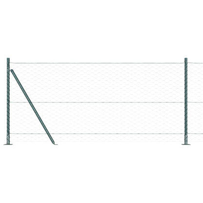 vidaXL Hexagonal Fence with Concrete Base 100 x 0.8 m PVC-Coated Steel 2