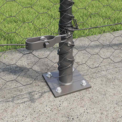 vidaXL Hexagonal Fence with Concrete Base 10 x 1.5 m PVC-Coated Steel 4