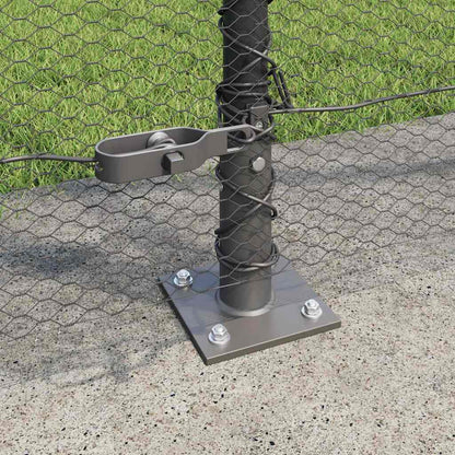 vidaXL Hexagonal Fence with Concrete Base 50 x 1.4 m PVC-Coated Steel 4